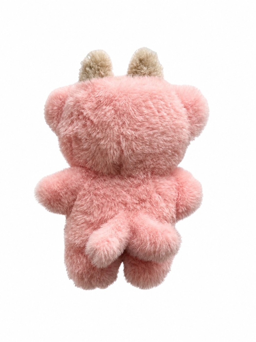 Plush Monster Labubu Keyring - Pink & Green Fuzzy Character - Picture 2 of 2